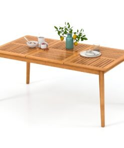 6-Person Outdoor Acacia Wood Dining Table
