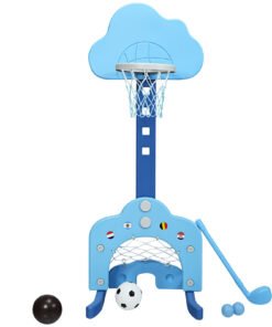 3-in-1 Basketball Hoop Set Stand Adjustable Height