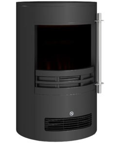 HOMCOM 1000W/2000W Freestanding Electric Fireplace, Indoor Heater Fire Stove with Log Burner Effect Flame, Thermostat Control