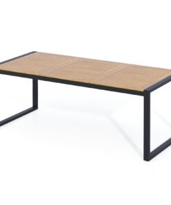 8-Person Outdoor Acacia Wood Dining Table Rectangular Patio Table