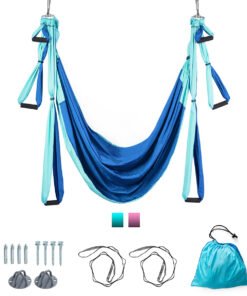 Aerial Yoga Swing with Three Different Lengths of Handle-Dark Blue