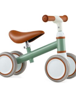 Baby Balance Bike with Height Adjustable Handle and Seat-Green