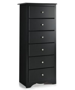 6-Drawer Freestanding Dresser Cabinet-Black