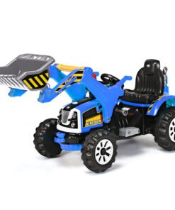 12V Battery Powered Kids Ride on Excavator with Horn and Safety Belt-Blue