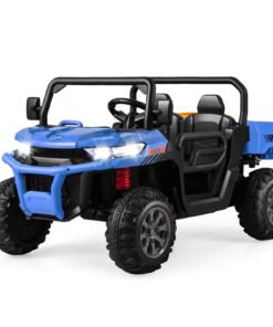 12V Electric Kids Ride-On 2-Seater Dump Truck-Blue