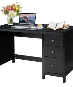 Modern Computer Desk with 3 Drawers for Home Office-Black