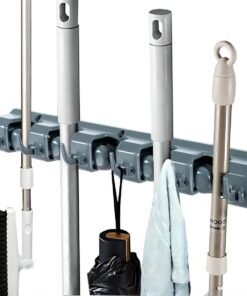 Wall-Mounted Broom Holder with 6 Expansion Screws