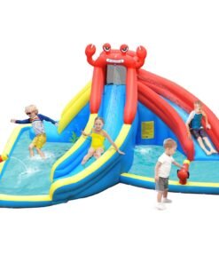Crab Themed Water Slide Bounce House with Climbing Wall without Blower