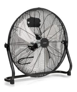 160W High Velocity Floor Fan with 3 Speed and Adjustable Tilting Head-Black