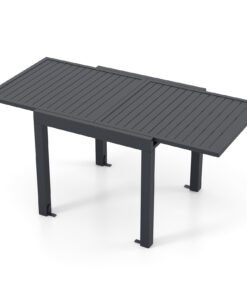 Expandable Patio Dining Table for 4-6 People-Grey