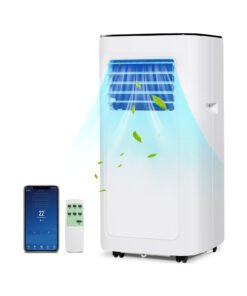 8000 BTU Portable Air Conditioner with Dehumidifier Fan and Sleep Mode-White