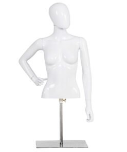Female Half Body Mannequin with Adjustable Height and Arms