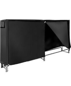 Firewood Storage Log Rack with Waterproof PVC Cover-8FT