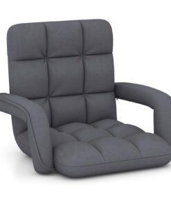 Floor Gaming Chair for Adults with Back Support and Adjustable 6-Position-Grey