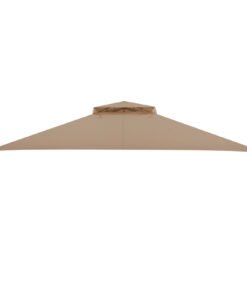 368 x 303CM Gazebo Replacement Top with Air Vent and Drainage Holes-Brown