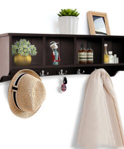 Wall-Mounted Entryway Storage Cabinet-Coffee