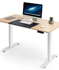 Electric Height Adjustable Standing Desk with Memory Smart Presets and Anti-Collision Function-Natural