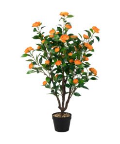 Fake Camellia Plant with 37 Flowers for Indoor and Outdoor