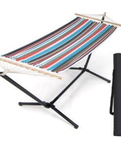 Hammock with Stand and Carrying Case-Multicolor