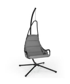 Hammock Swing Chair with Extra Large Padded Seat-Grey