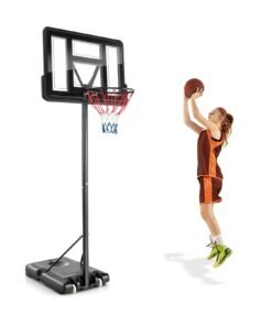 135-305cm Adjustable Basketball Hoop System with 2 Nets