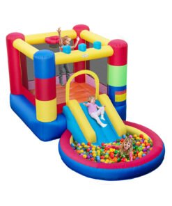 Inflatable Kids Bounce Castle with Slide and 50 Ocean Balls