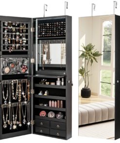 Multipurpose Storage Cabinet with 4 Drawers-Black