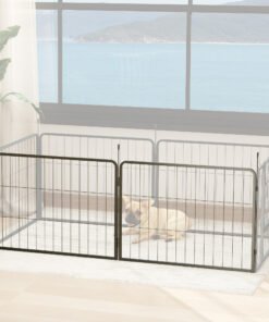 PawHut 2 Piece Dog Pen Expansion Pack for 60cm High Pet Playpen with 3 Stakes, for Small Dogs
