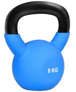 HOMCOM Soft Kettlebell, 8kg Kettle Bell with Non-Slip Handle for Home Gym Weight Lifting and Strength Training, Blue
