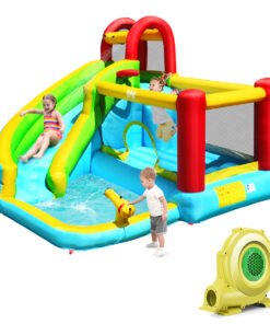 Jumping Bounce House with Oxford Carry Bag, Lawn Stakes and 450W Blower