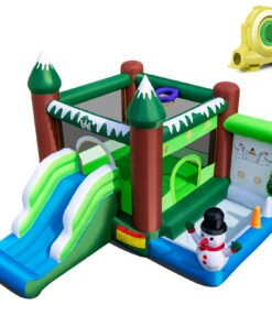 Winter Themed Inflatable Bounce House with 680W Blower