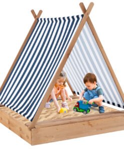 124 x 123cm Kids Sandbox with Cover
