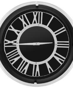 14/17.5 Inch Silent Wall Clock with Silver Frame-L