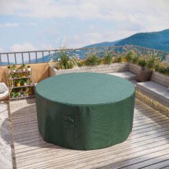 Outsunny Garden Patio Large Furniture Set Round Cover 600D Oxford Waterproof, ?193 x 80H cm, Green