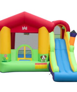 Kids Inflatable Bounce House with Long Slide and 680W Blower