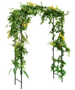 230CM Garden Arch Arbor Trellis for Climbing Plants Roses Vines-Black