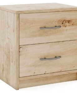 2-Drawer Nightstand with Storage for Living Room Bedroom-Oak