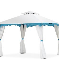 3x3M Metal Gazebo with Side Walls for Garden Patio Camping Event