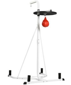 HOMCOM Adjustable Freestanding Speedbag, Punch Bag Hanger, White