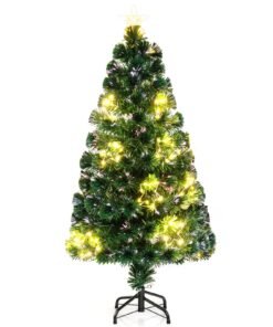 Optical Fiber Christmas Tree Pre-Lit Artificial Xmas Tree-1.2M