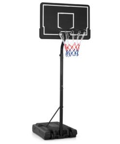 2.7-3.2 m Outdoor Basketball Hoop System with Fillable Base and Wheels