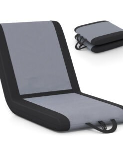 Padded Stadium Seat with Back Support and 6 Reclining Positions-Grey