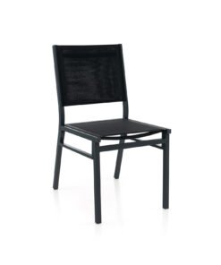 Patio Armless Chair with Breathable Seat and Backrest-1 Piece