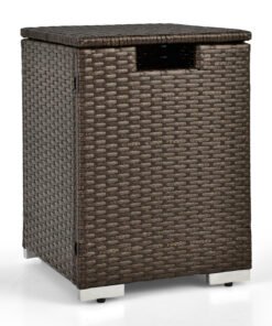 2-in-1 Rattan Hideaway Propane Gas Tank Table