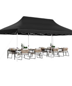 300 x 600 cm Pop-up Canopy Tent with Carrying Bag-Black