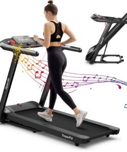 Electric Folding Treadmill Machine with LED Screen