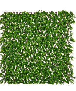 Decorative Fencing Panel with Real Willow Frame for Balcony Patio-Green