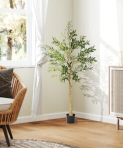 HOMCOM Silk Leaf Artificial Olive Trees