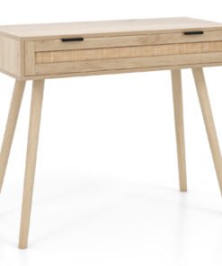 Rattan Console Table with Pull-out Drawer-Natural