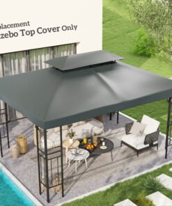 Outsunny Gazebo Roof Replacement, for 3 x 4m Frames - Grey